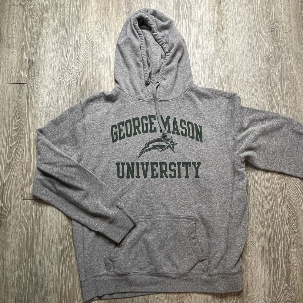 George Mason University Gray Triblend Sweats Sweatshirt Hoodie Unisex Size 2XL